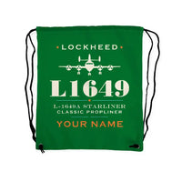 Thumbnail for L-1649A Starliner - Drawstring Bag - Heritage + Name - Green