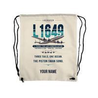 Thumbnail for L-1649A Starliner - Drawstring Bag - Original + Name - Beige