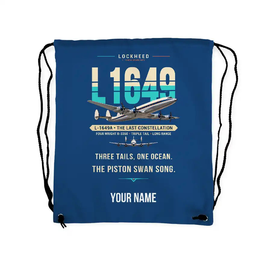 L-1649A Starliner - Drawstring Bag - Original + Name - Blue