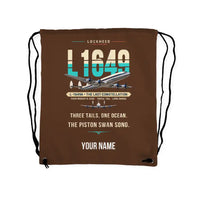 Thumbnail for L-1649A Starliner - Drawstring Bag - Original + Name - Brown