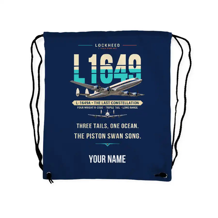 L-1649A Starliner - Drawstring Bag - Original + Name - Dark Blue