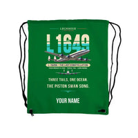 Thumbnail for L-1649A Starliner - Drawstring Bag - Original + Name - Green