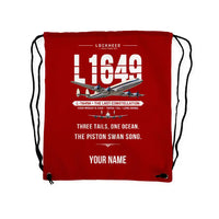 Thumbnail for L-1649A Starliner - Drawstring Bag - Original + Name - Red