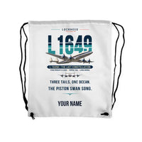 Thumbnail for L-1649A Starliner - Drawstring Bag - Original + Name - White