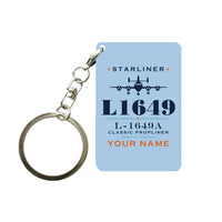 Thumbnail for L-1649A Starliner - Heritage + Name - Key Chain - Light Blue