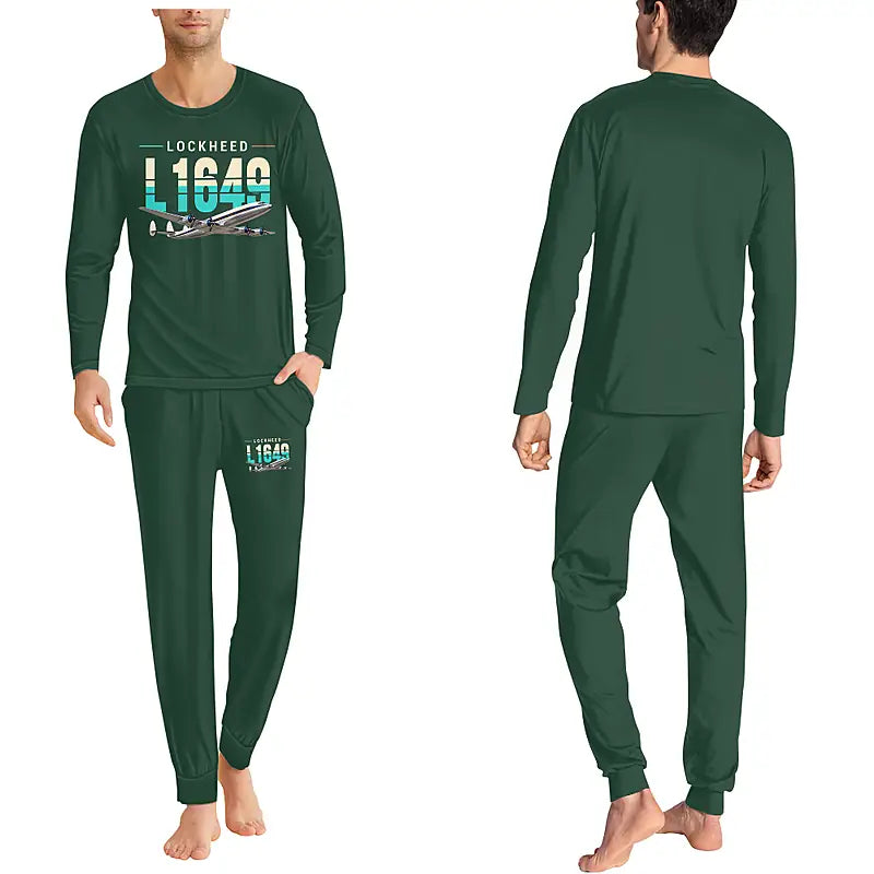 L-1649A Starliner - Men Pajamas - Original Chest - Dark Green
