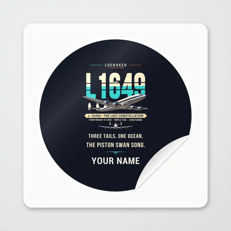L-1649A Starliner - Original + Name - Circle Sticker - Peel