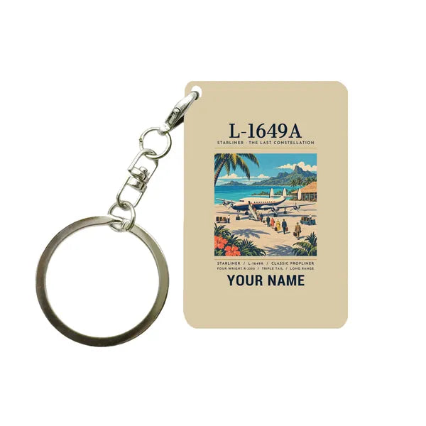 L-1649A Starliner - Poster + Name - Key Chain - Beige