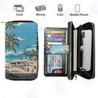 Thumbnail for L-1649A Starliner Leather Wallets - Zip Long Wallet - 3D + Name