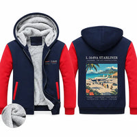 Thumbnail for L-1649A Starliner Zipped Sweatshirts - Poster - Navy & Red
