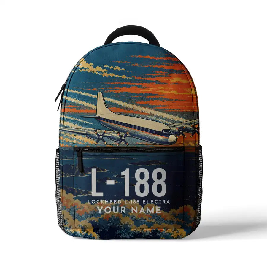 L-188 Electra - 3D Backpack - 3D Scene + Name