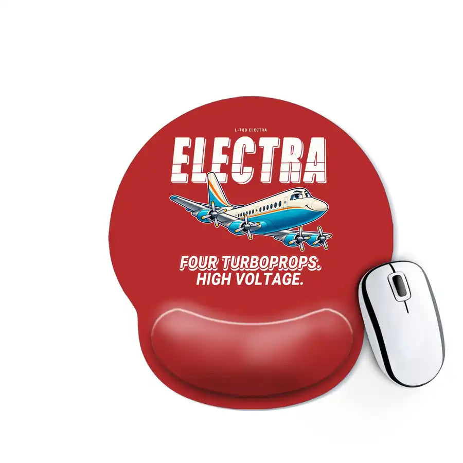 L-188 Electra - Cartoon - Ergonomic Mouse Pad - Red