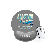 Thumbnail for L-188 Electra - Cartoon + Name - Ergonomic Mouse Pad - Gray