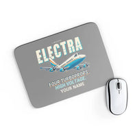 Thumbnail for L-188 Electra - Cartoon + Name - Mouse Pad - Gray