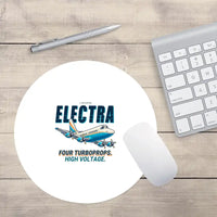 Thumbnail for L-188 Electra - Cartoon - Round Mouse Pad - White