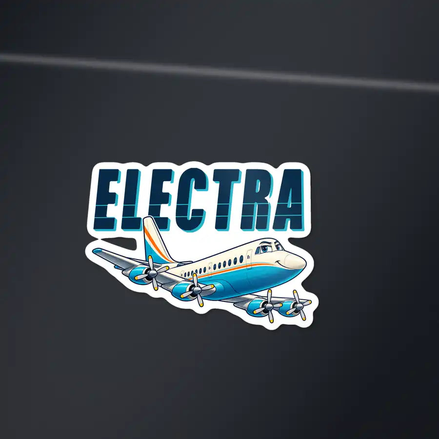 L-188 Electra - Cartoon Die-Cut - Die-Cut - Dark Car