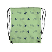 Thumbnail for L-188 Electra - Drawstring Bag - 3D Pattern - Light Green