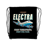 Thumbnail for L-188 Electra - Drawstring Bag - Cartoon - Black