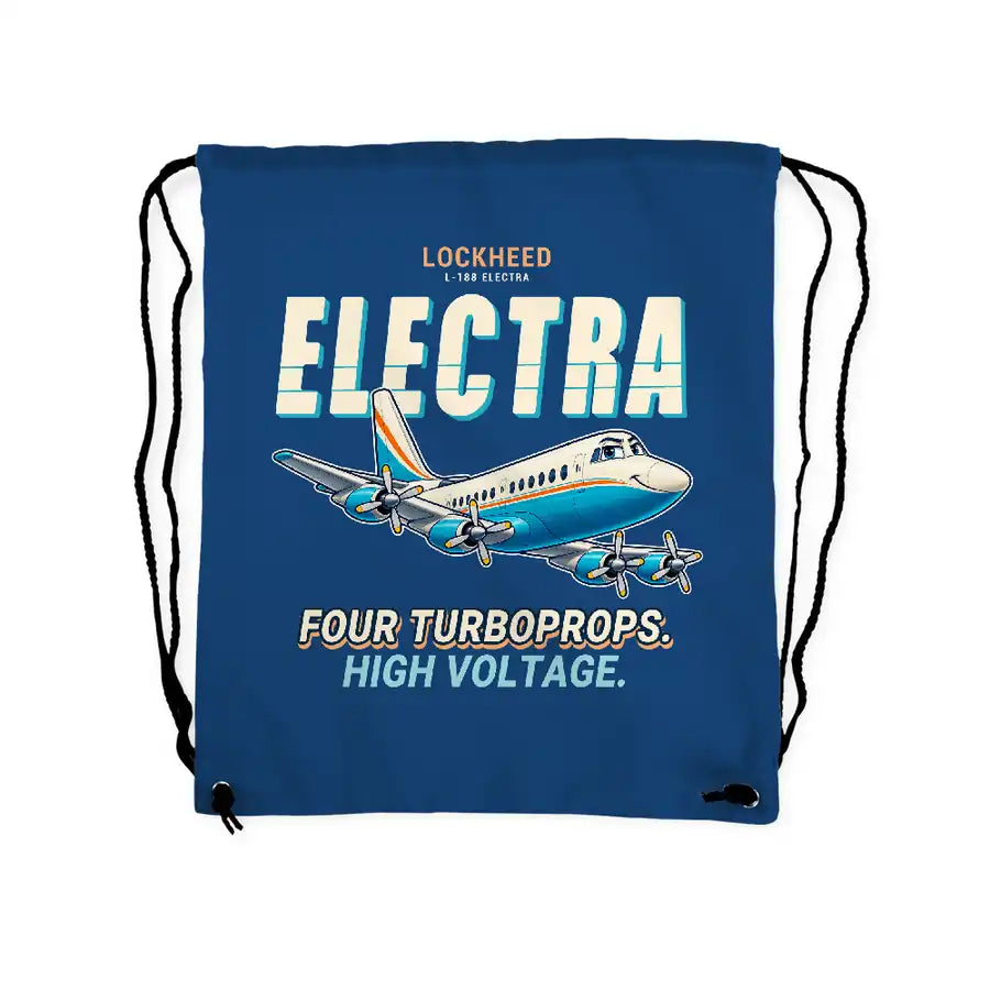 L-188 Electra - Drawstring Bag - Cartoon - Blue