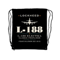Thumbnail for L-188 Electra - Drawstring Bag - Heritage - Black