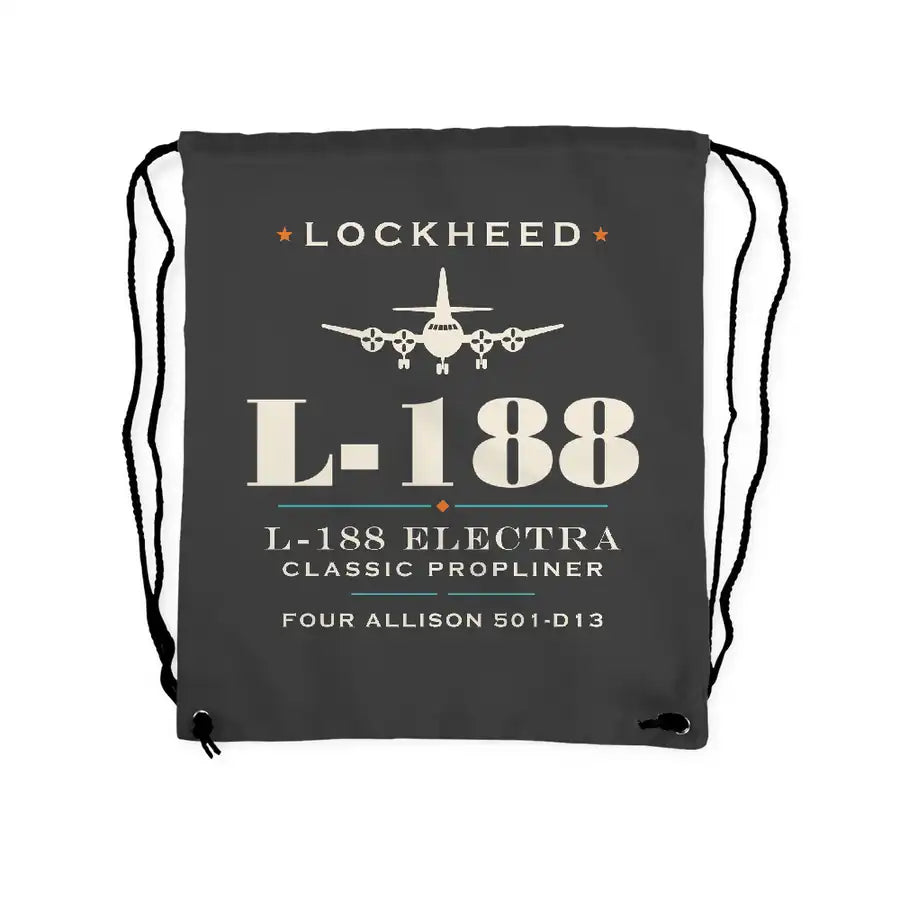 L-188 Electra - Drawstring Bag - Heritage - Gray