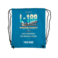 Thumbnail for L-188 Electra - Drawstring Bag - Original + Name - Light Blue