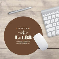 Thumbnail for L-188 Electra - Heritage - Round Mouse Pad - Brown
