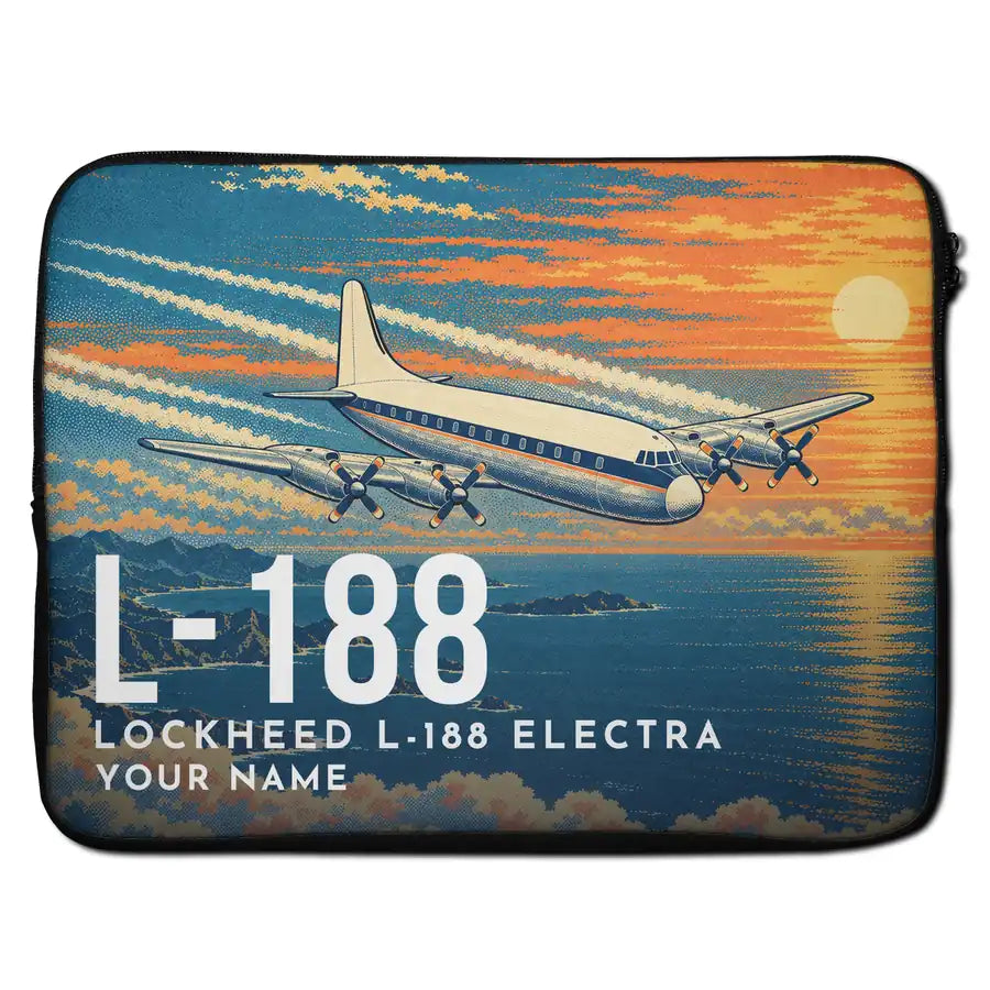L-188 Electra - Laptop Sleeve + Name