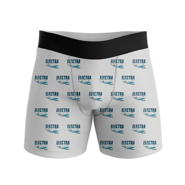 L-188 Electra - Men Boxers - Cartoon Pattern - Light Gray