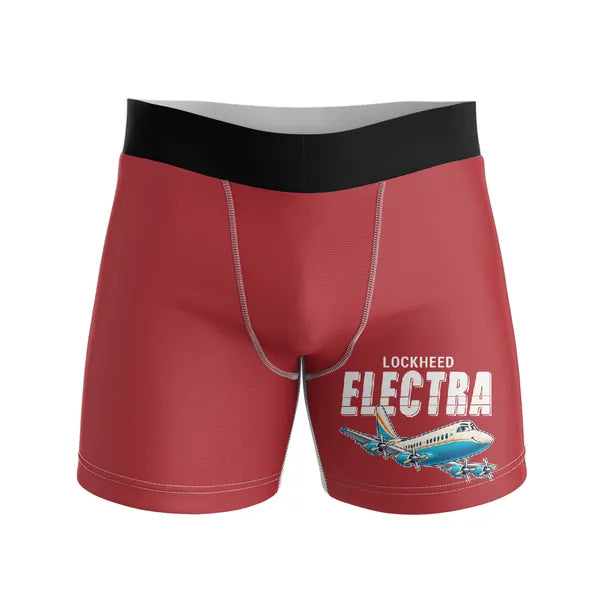 L-188 Electra - Men Boxers - Cartoon - Red