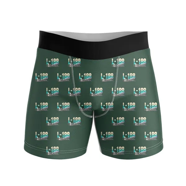 L-188 Electra - Men Boxers - Original Pattern - Dark Green