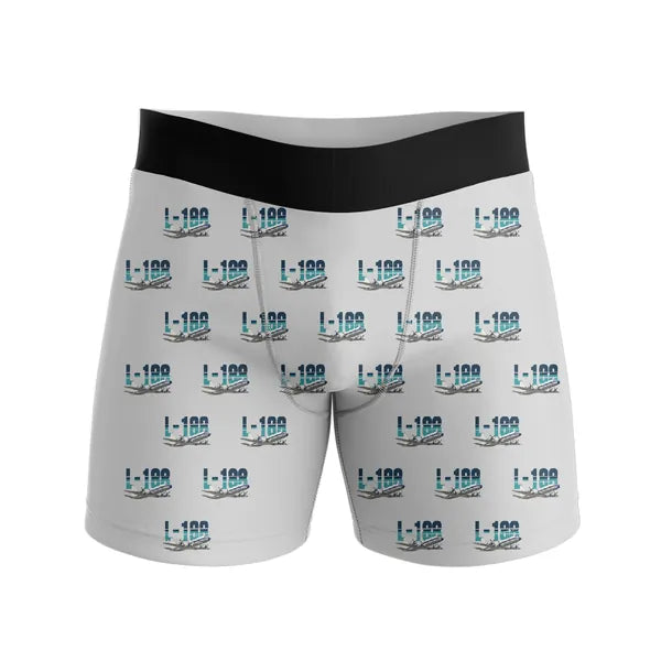 L-188 Electra - Men Boxers - Original Pattern - Light Gray
