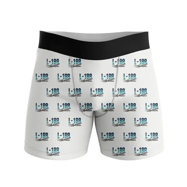 L-188 Electra - Men Boxers - Original Pattern - White