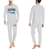 Thumbnail for L-188 Electra - Men Pajamas - Cartoon Chest - Light Gray