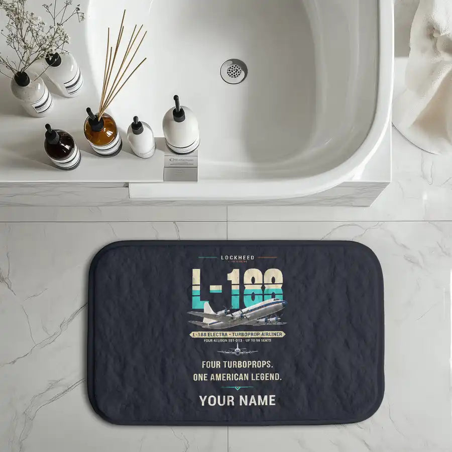 L-188 Electra - Original + Name - Bath Mat