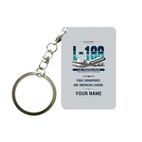 Thumbnail for L-188 Electra - Original + Name - Key Chain - Light Gray