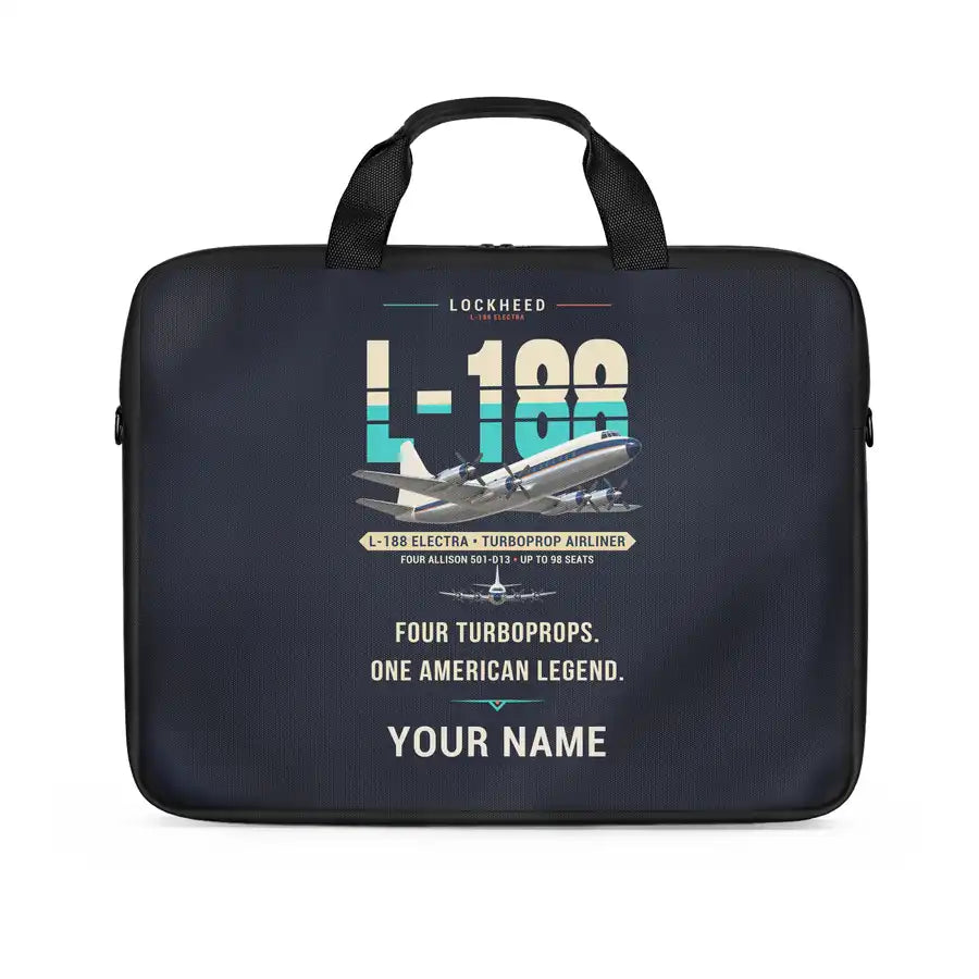 L-188 Electra - Original + Name - Laptop Bag