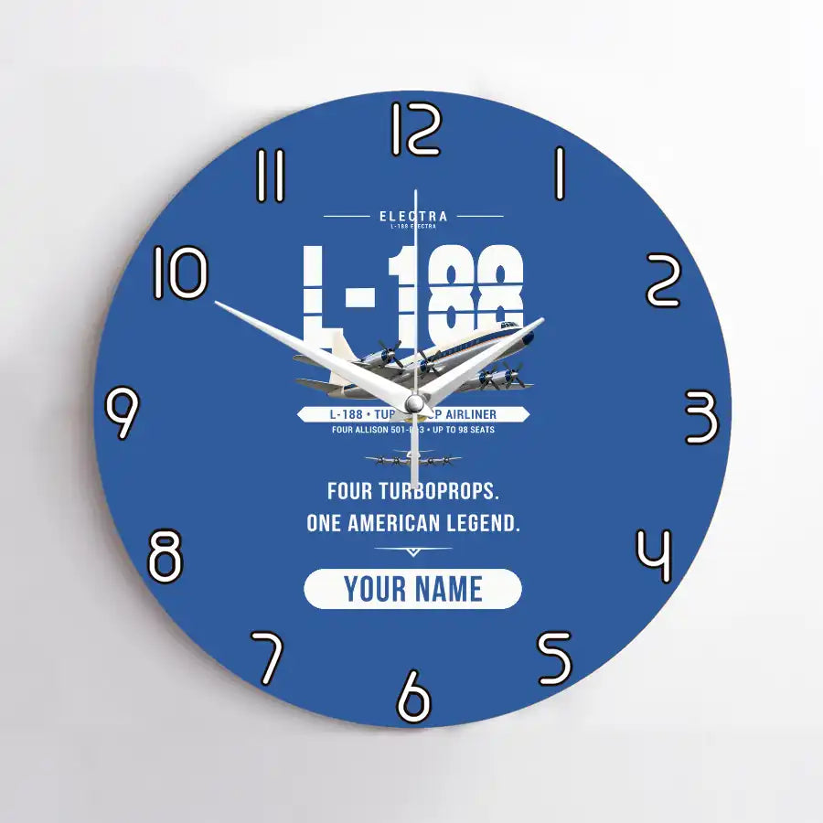 L-188 Electra - Original + Name - No Frame - Blue
