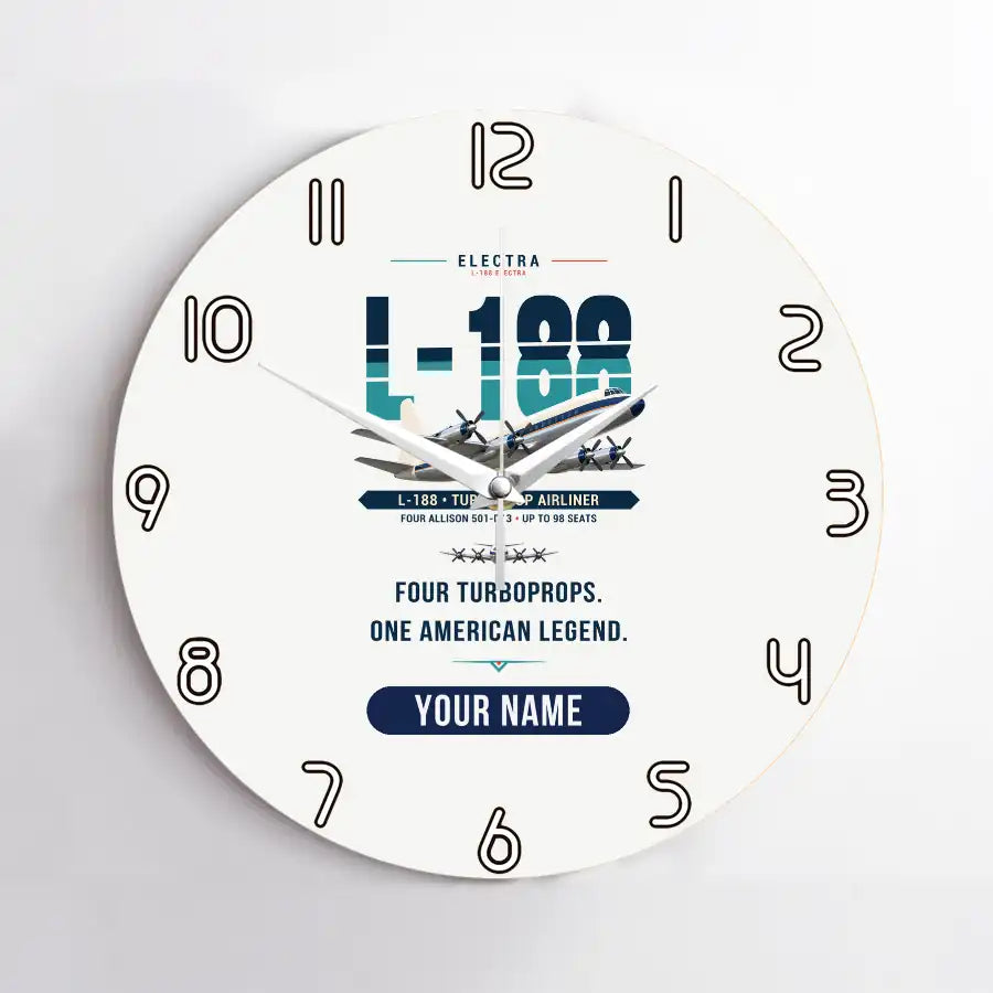 L-188 Electra - Original + Name - No Frame - White