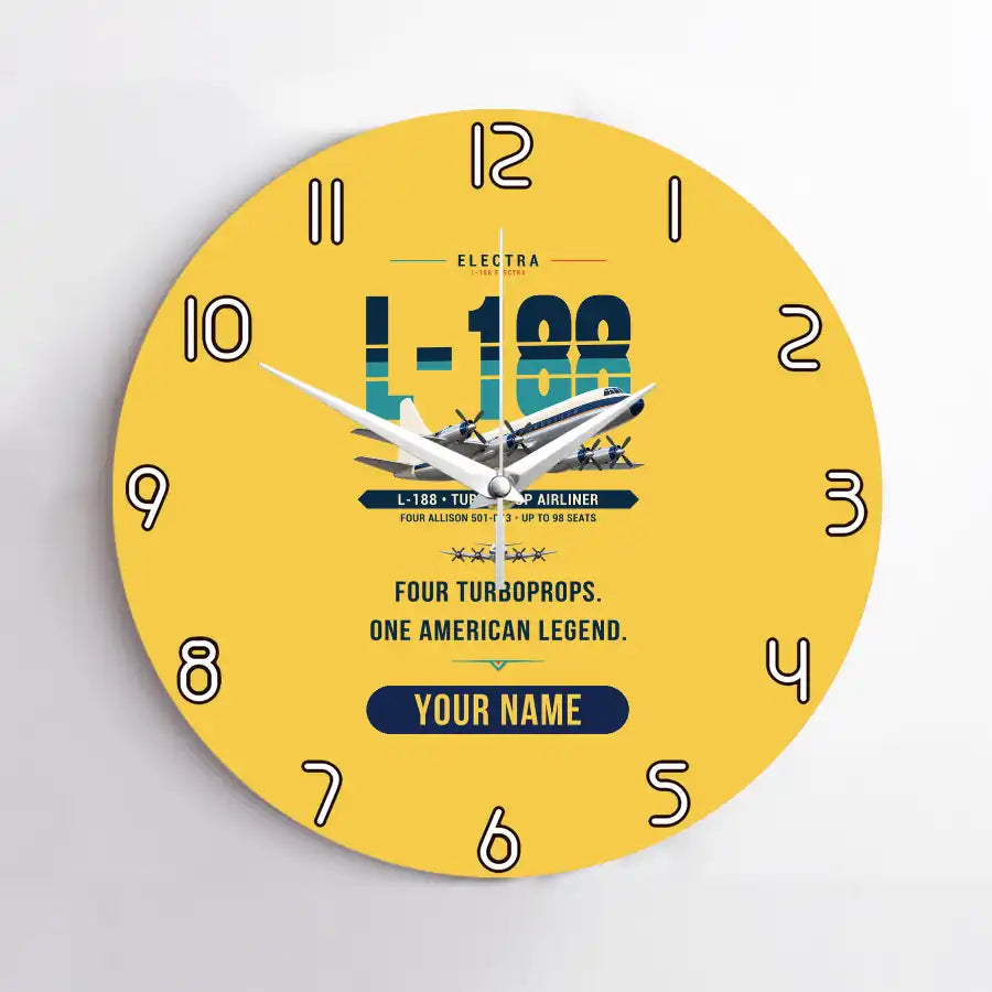 L-188 Electra - Original + Name - No Frame - Yellow