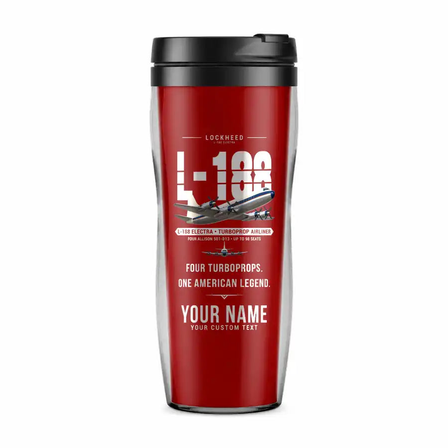 L-188 Electra - Original + Name - Plastic (No Holder) - Red