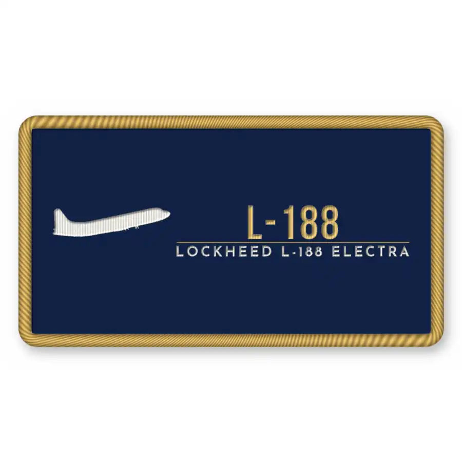L-188 Electra Patches - Rectangle - Navy Gold
