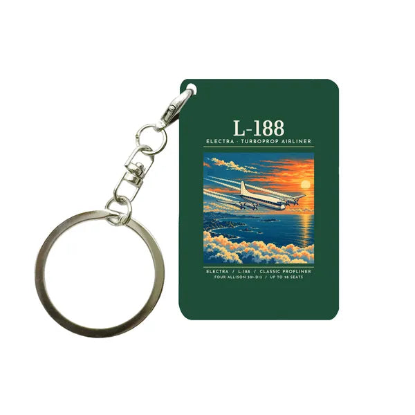L-188 Electra - Poster - Key Chain - Dark Green
