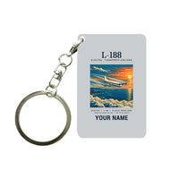 Thumbnail for L-188 Electra - Poster + Name - Key Chain - Light Gray