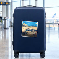 Thumbnail for L-749A Constellation - 3D + Name - Square Sticker - Suitcase