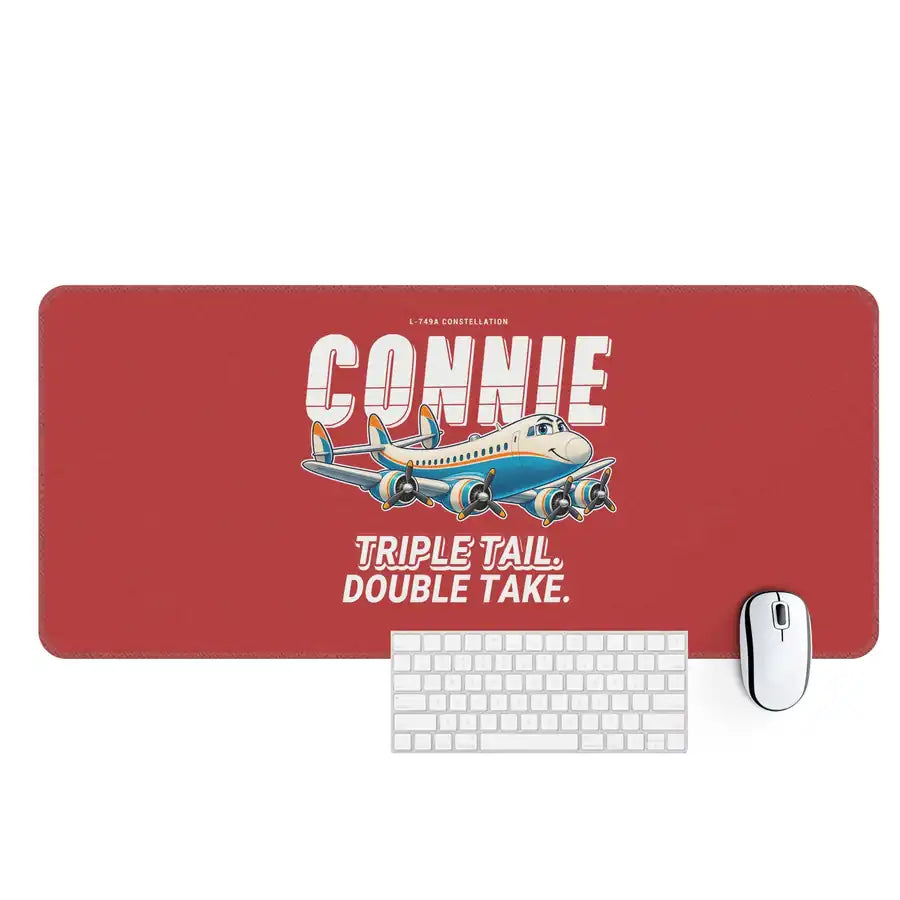 L-749A Constellation - Cartoon - Desk Mat - Red