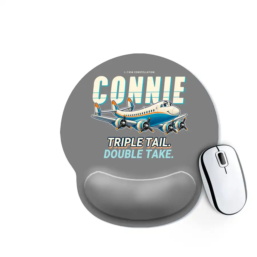 L-749A Constellation - Cartoon - Ergonomic Mouse Pad - Gray