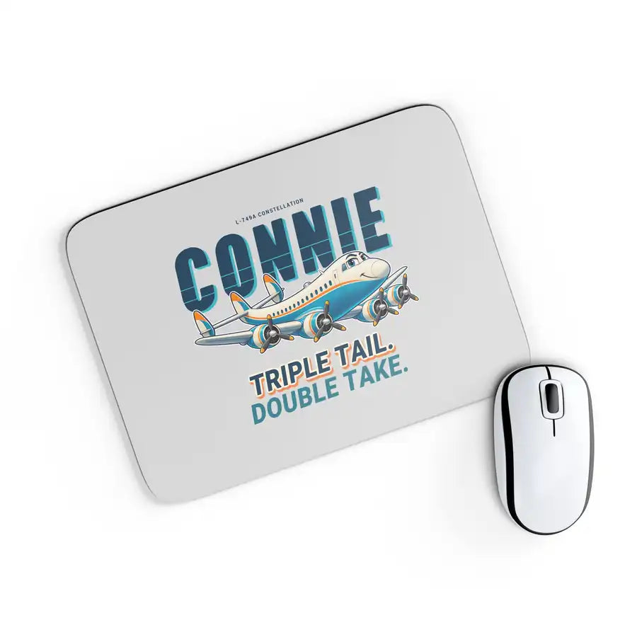 L-749A Constellation - Cartoon - Mouse Pad - Light Gray