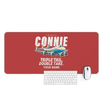 Thumbnail for L-749A Constellation - Cartoon + Name - Desk Mat - Red