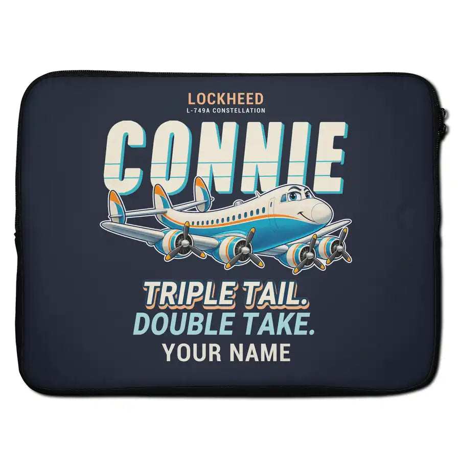 L-749A Constellation - Cartoon + Name - Laptop Sleeve